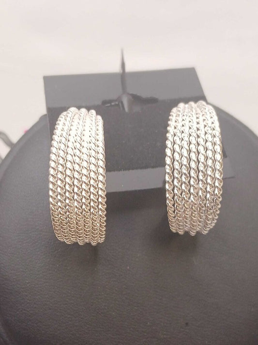 Textured Hoop Earrings