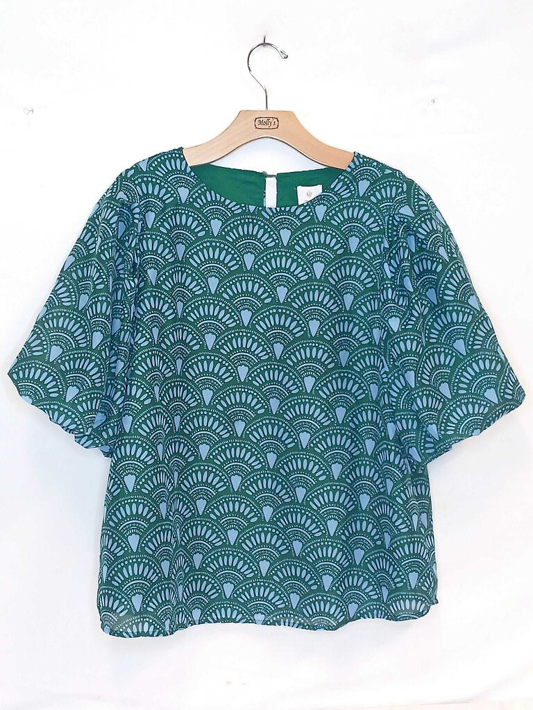 J. Marie Patterned 3/4 Sleeve Top