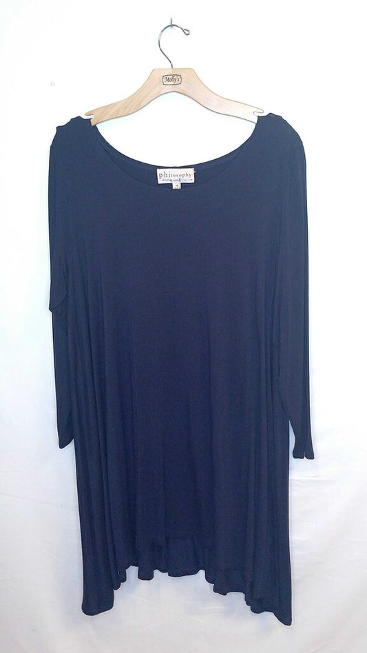 Philosophy Long sleeve Simple Black Dress