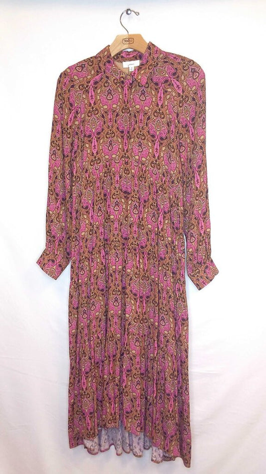 A Loves A Patterned Cropped Sleeve Maxi Dress