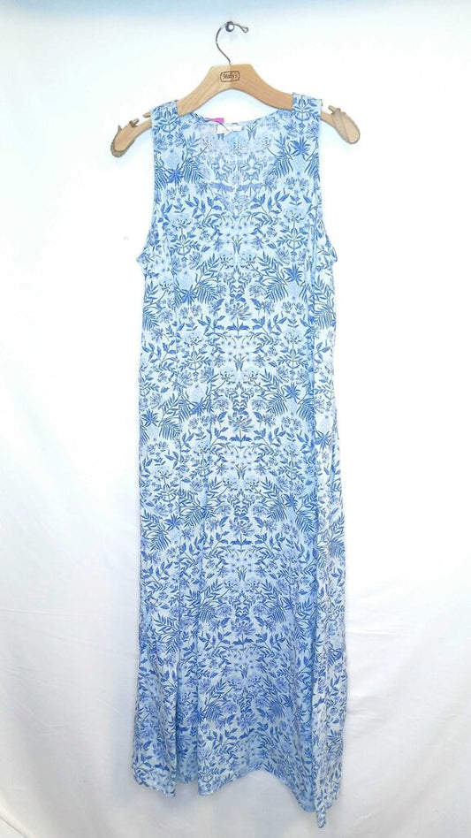 J Jill Floral Sleeveless Maxi Dress