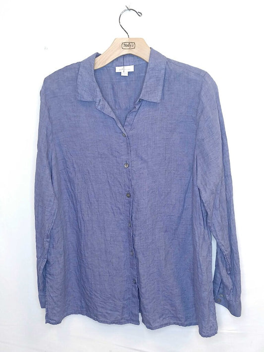 J Jill Linen Long Sleeve Button Down