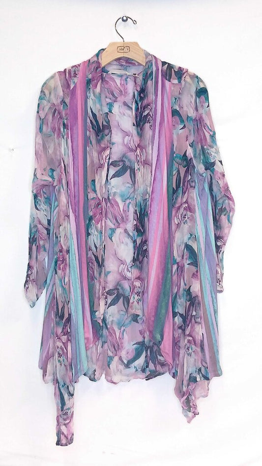 Soft Surroundings Floral Colorful Cardigan