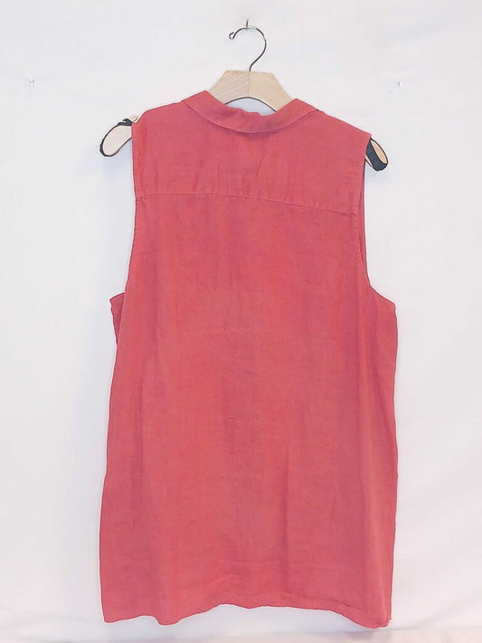 Sleeveless Button Up Top