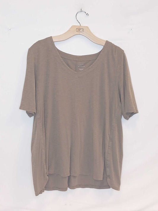 Short Sleeve V Neck Top