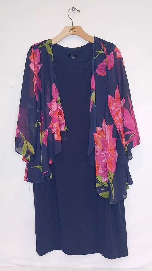 Tiana B Mid Length Dress + Cardigan
