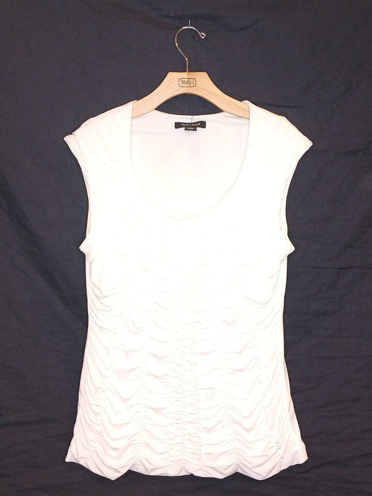 White House Black Market. Rouched sleeveless top