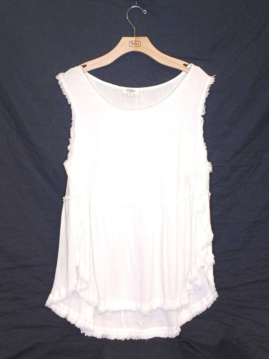 Umgee Sleeveless Top Ruffled