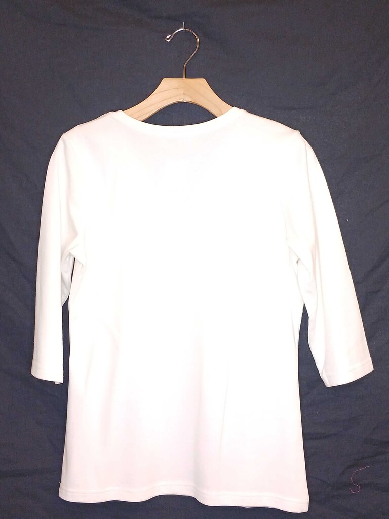 Christine Alexander Rhinestone V-Neck Long Sleeve Top