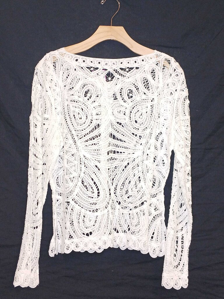 Mist Lace Button Up Top