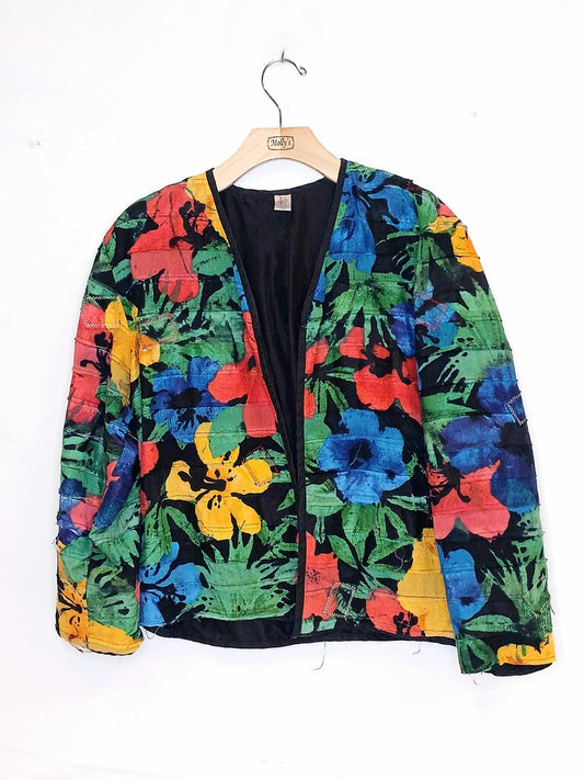 All Brand Floral Print Open Jacket