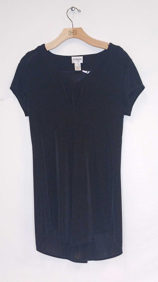 Chico's Travelers Short Sleeve Sheer Top
