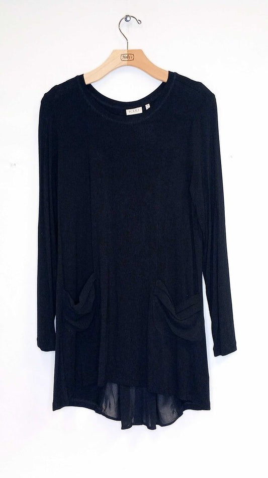 LoGo Lori Goldstein Long Sleeve Top W Pockets