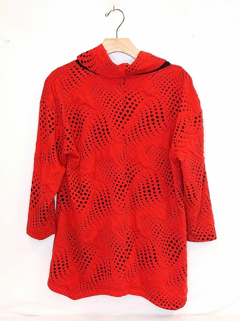 Ali Miles Dotted Long Sleeve Top