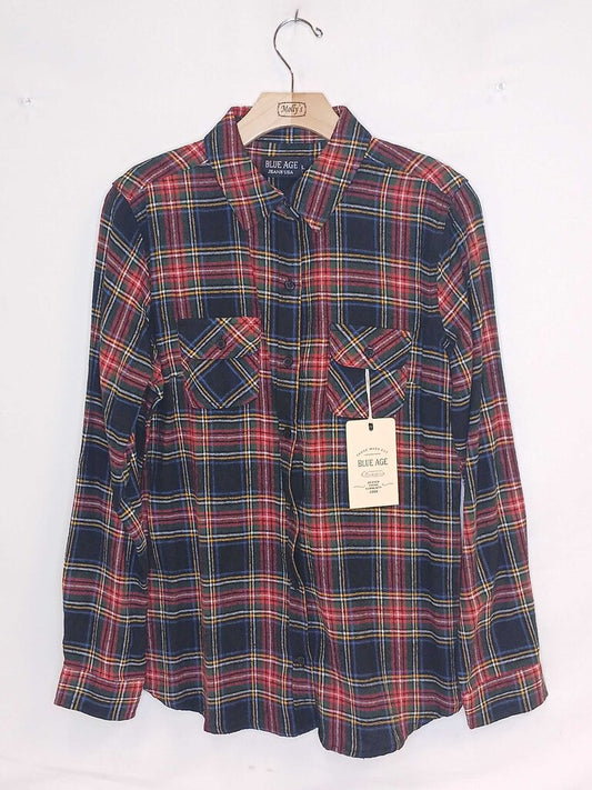 Blue Age Flanel Button Up