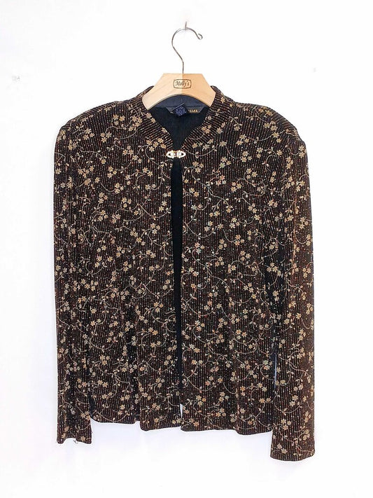 Social Circles Glitter Floral Cardigan
