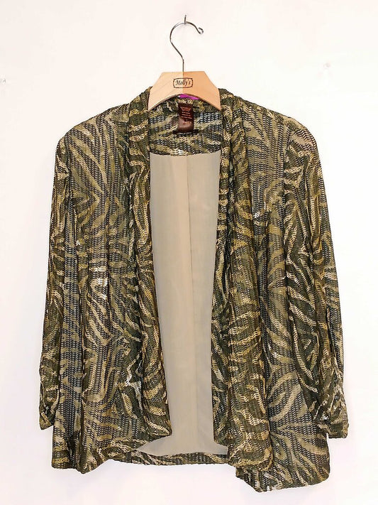 Multiples Long Sleeve Textured Open Cardigan