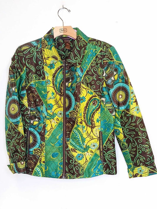 Zip Up Paisley Jacket