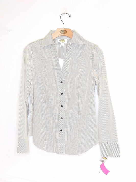 Talbots Long Sleeve Vertical Striped Top