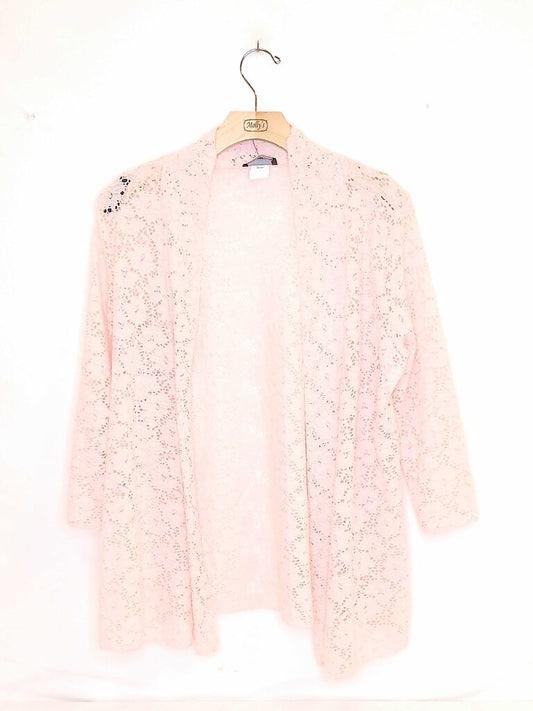 Brittney Black Floral Cut Out Cardigan