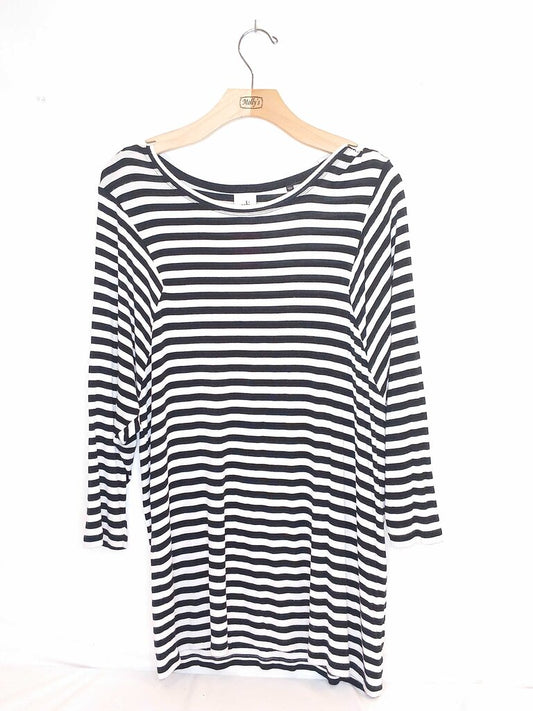 Cabi Stripped Long Sleeve Top