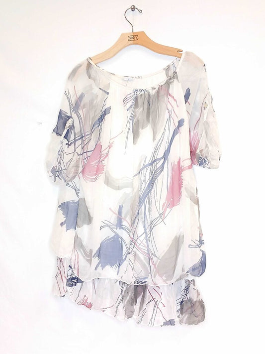 Made In Italy Sheer Flowy Top