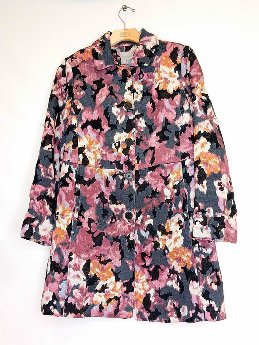 Chicos Long Button Up Coat