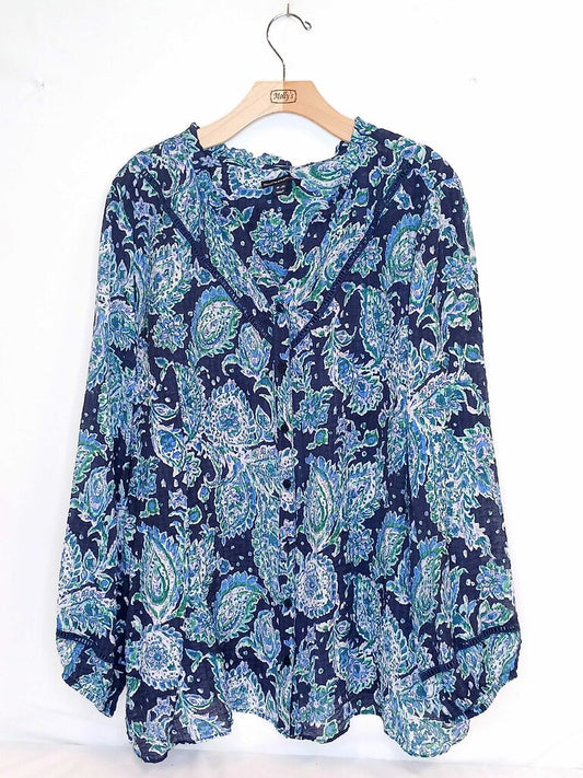 Isaac Mitrahi Button Up Patterned Blouse