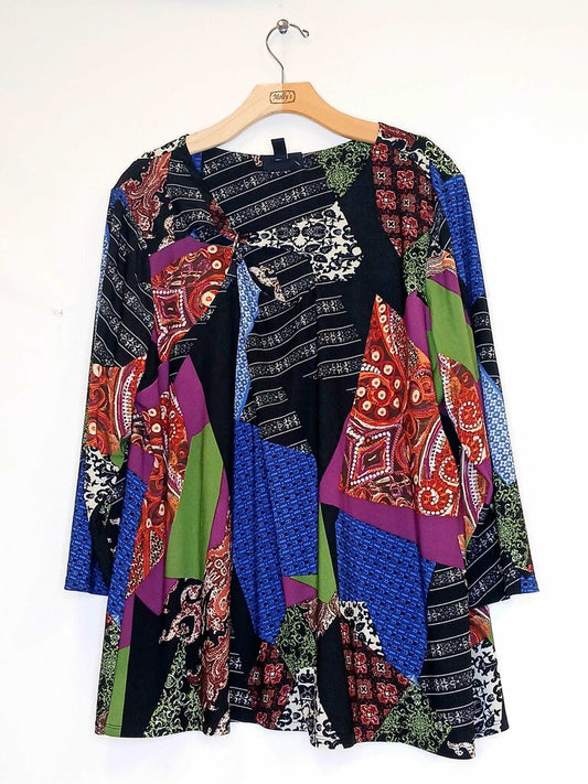 Attitudes Renee Patterned Long Sleeve Top