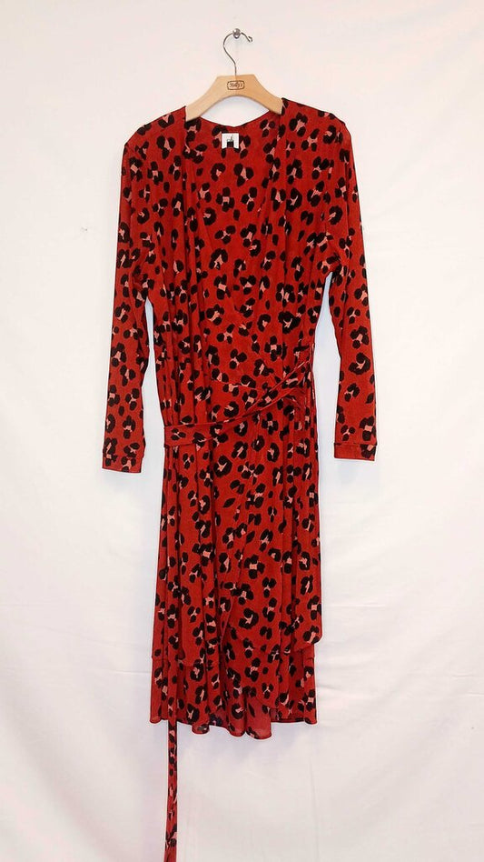 Cabi Leopard Print Wrap Dress