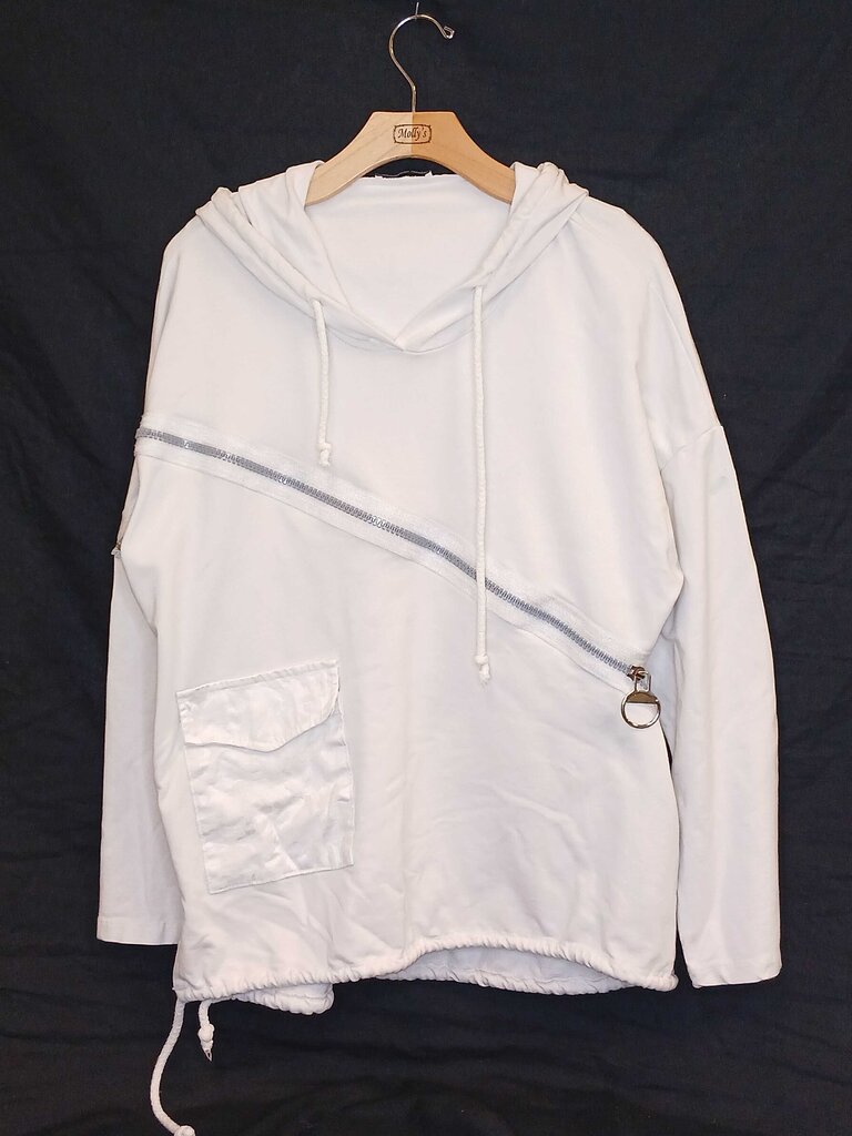 New Collection Unique Slant Zip Up Hoodie