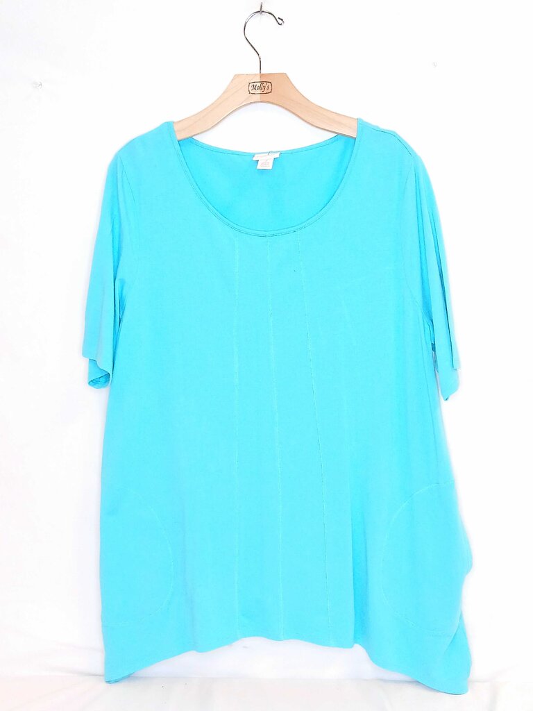 Chicos Short Sleeve Top with Pockets