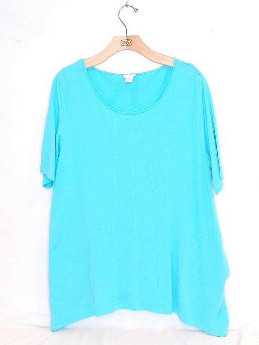 Chicos Short Sleeve Top with Pockets