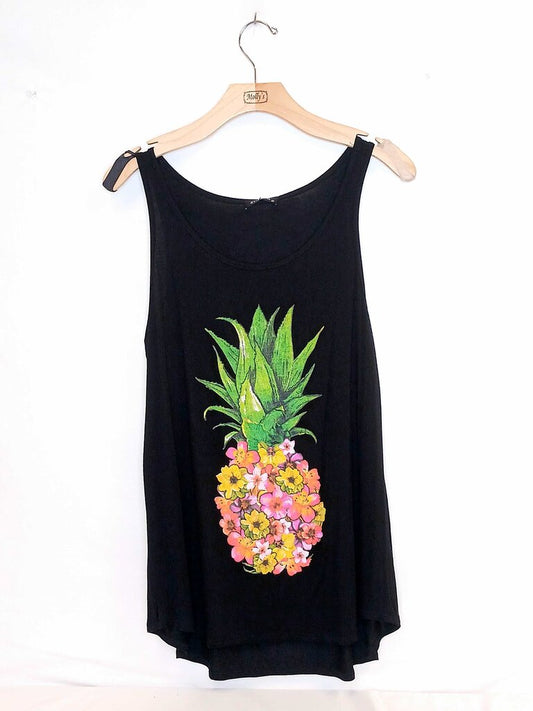 Zutter Floral Pineapple Tank Top