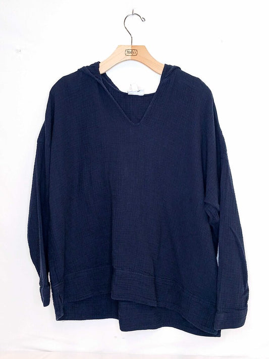 J Jill Hooded Long Sleeve Top