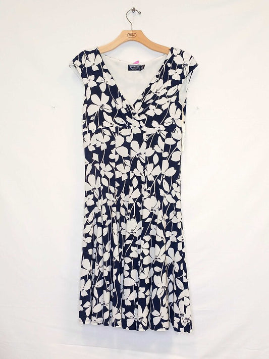 American Living Short Sleeve Long Floral Dress