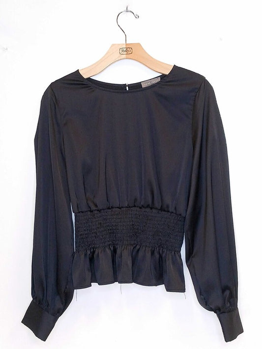 Sans Souci Cinched Waist Long Sleeve Top