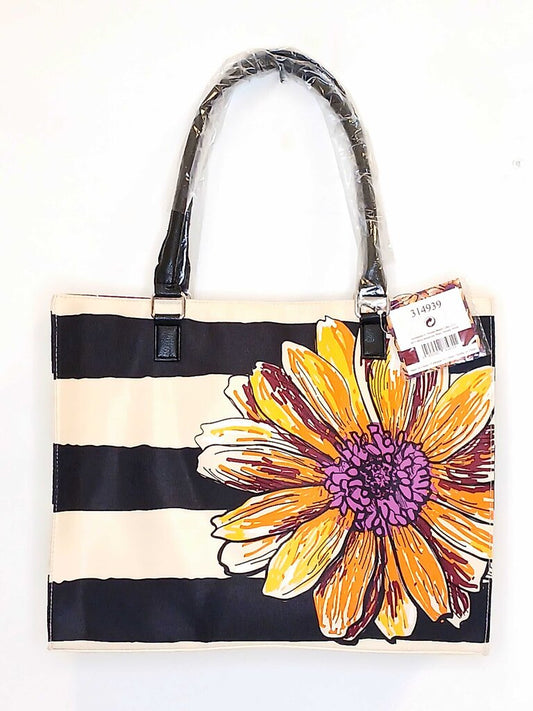 Fall Into Florals Stripped Flower Bag