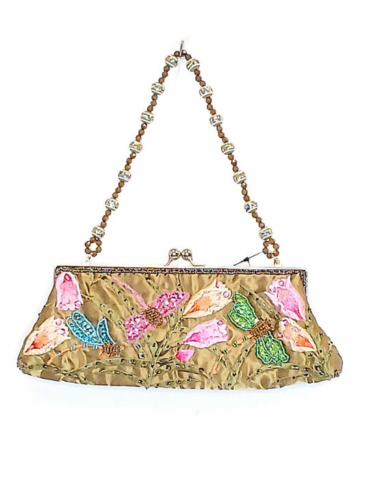 All Brand Beaded Dragon Fly and Flower Purse