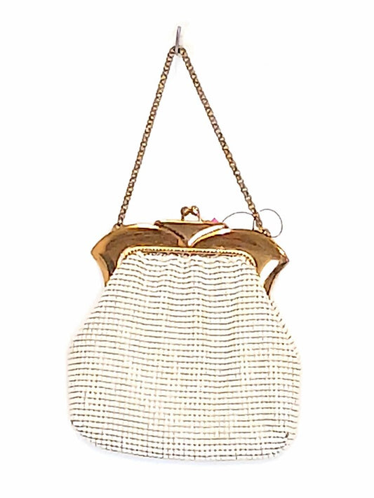 Whiting & Davis Clasp Coin Purse W Chain