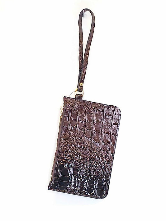 All Brand Croc Embossed Textured Wristlet