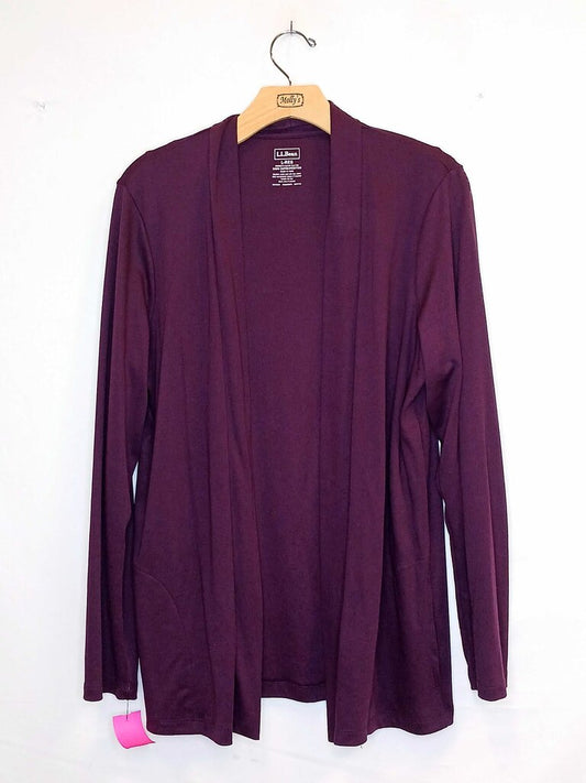 LL Bean Long Sleeve Cardigan W Pockets