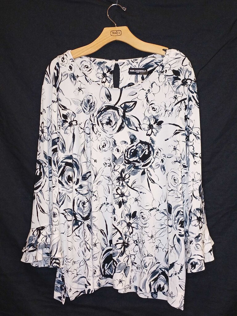 Karl Lagerfeld Patterned Long Sleeve Top