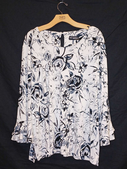 Karl Lagerfeld Patterned Long Sleeve Top