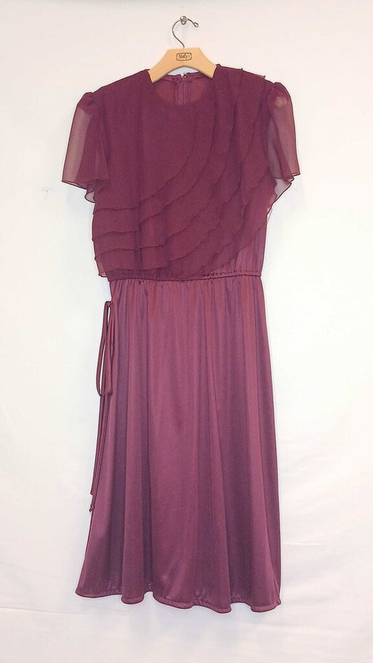 All Brand Ruffled Short Sleeve Long Dress