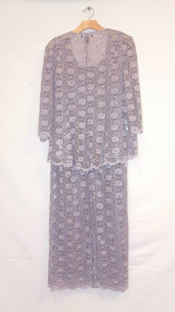 R & M Richards Sequine Lace Cardigan + Dress