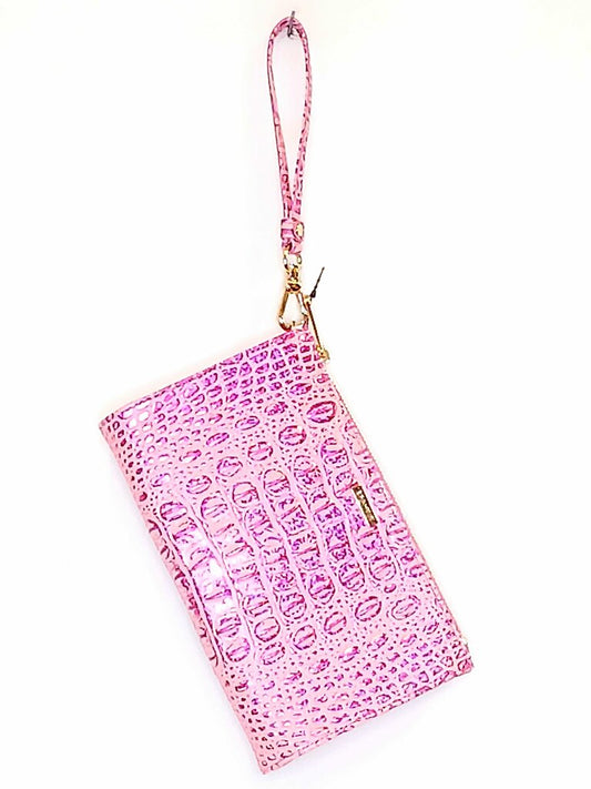 Brahmin Croc Embassed Wristlet