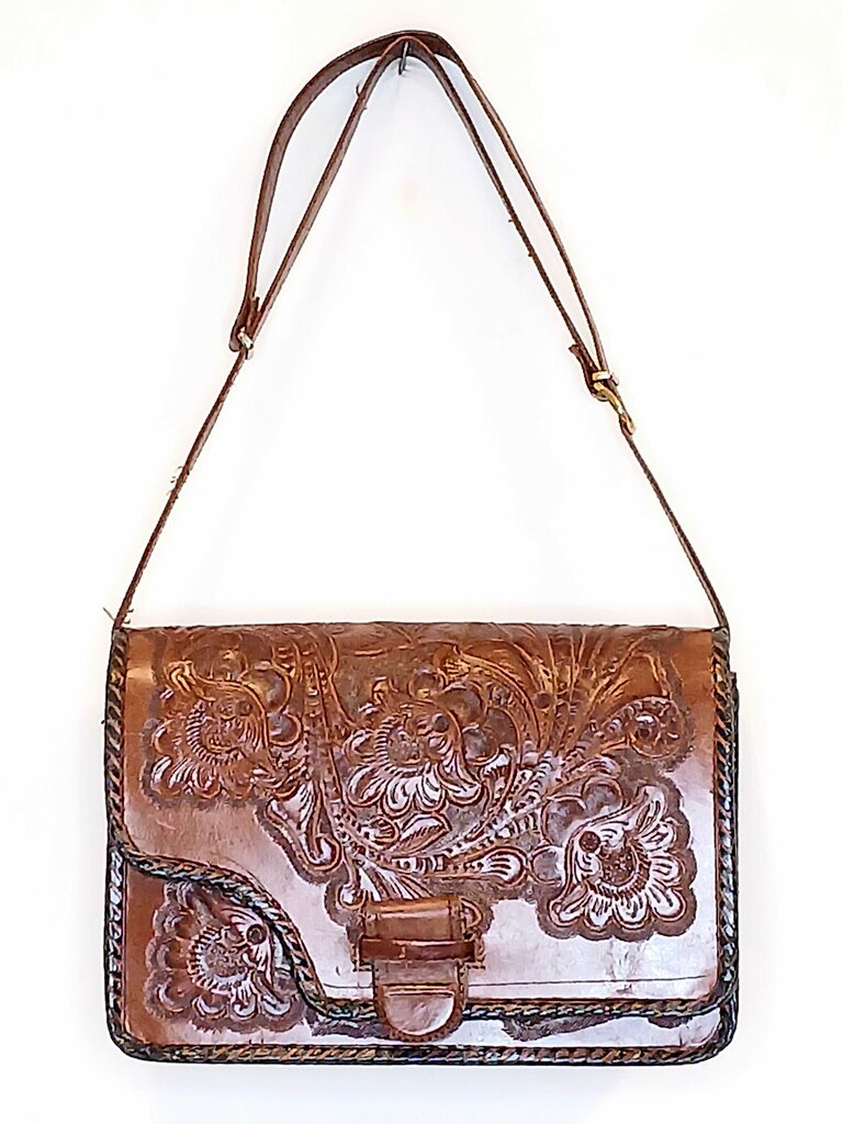 Gaitan Stamped Leather Shoulder Bag