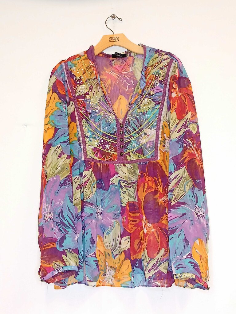 Lane Bryant Long Sleeve Sheer Top