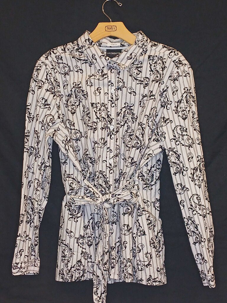 Liz Claiborne Long Sleeve Button Up Top